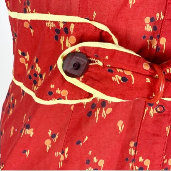 Kimchi & Blue Red Patterned Dress - Picture 3 of 7